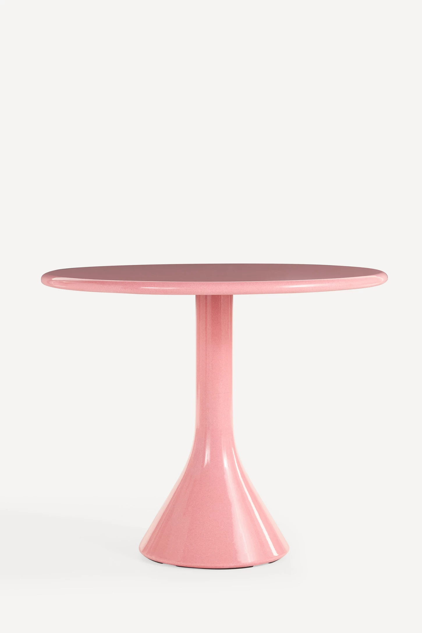 Round Outdoor Dining Table Peach Pink
